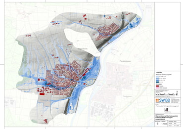 Übersichtskarte extremes Abflussereignis
